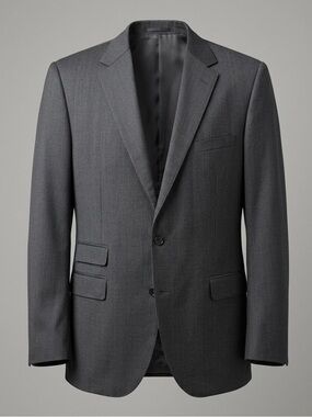 Hugo Boss Lightweight Wool Blazer Size 42L Grey Pinstripe